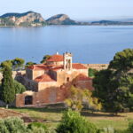 Blick auf die Bucht von Navarino und Paleo Kastro Blick auf die Bucht von Navarino und Paleo Kastro
